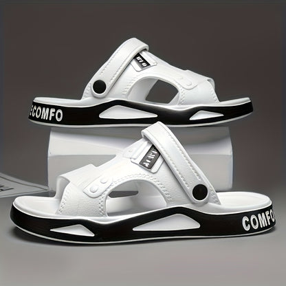 Men's Summer EVA Slip-On Beach Sandals, Non-Slip & Quick Dry