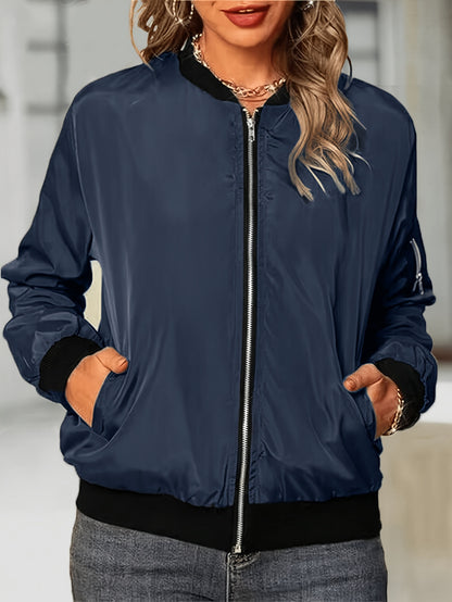 Women's Casual Windproof Jacket for Spring and Fall
