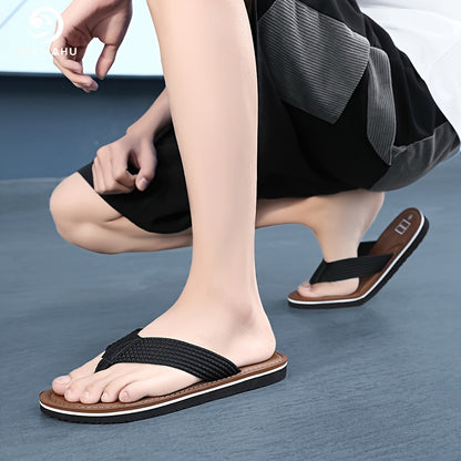 Men's Breathable Fabric Slip-On Sandals Lightweight EVA Sole