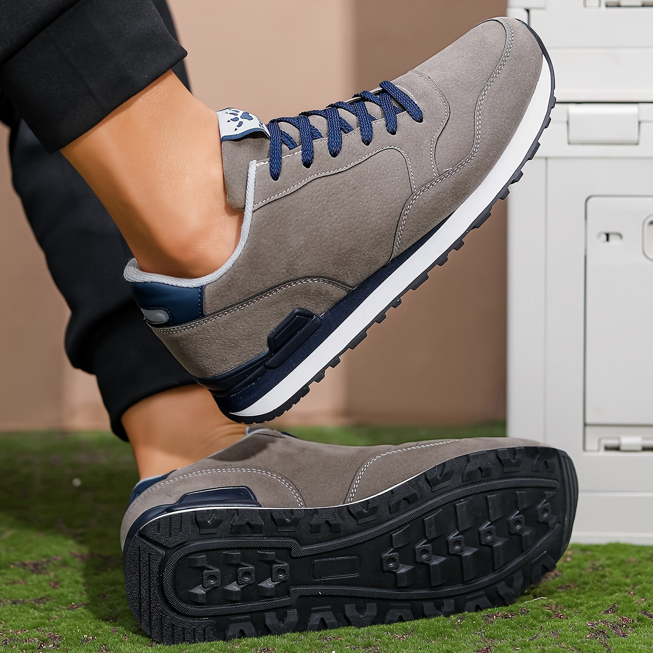 Men's Forrest Gump Sneakers, Round Toe Low-Top Casual Lace-Up Sneakers, Low Heel, Men's Fashionable Minimalist Style, Casual Adult Outdoor Sports, Shopping, Travel, All-Season Men's Sneakers - ayq
