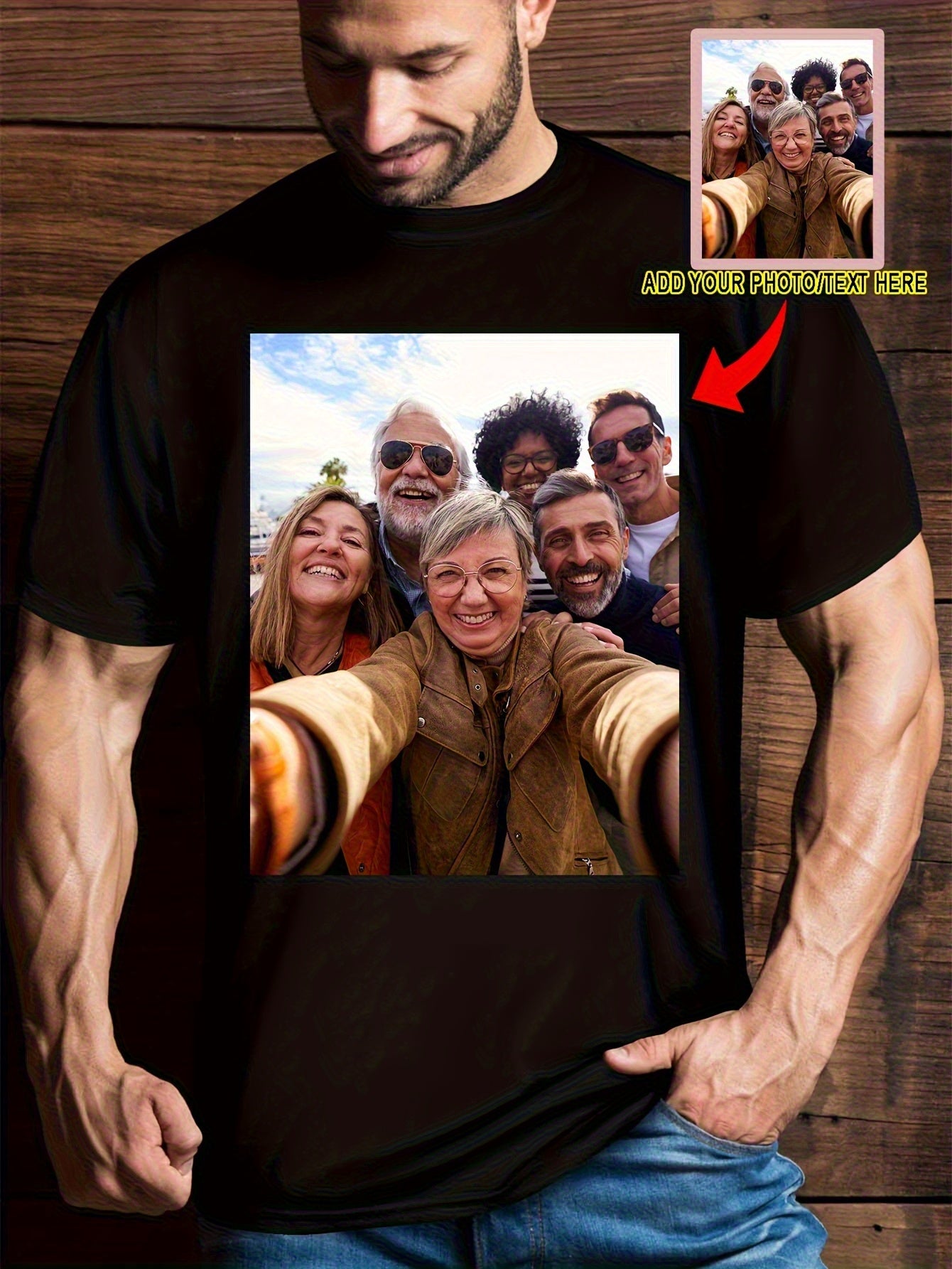 Men's Custom 3D Print T-Shirt - Quick-Dry Breathable Crew Neck