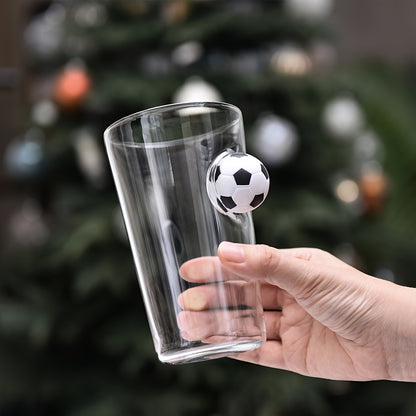 Football Glass Mug - Transparent Reusable Drinkware