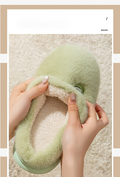 Cozy Plush Slippers for Men & Women - Winter Warm Indoor House Shoes with Non-Slip EVA Sole, Thick Cushioned Lining & Soft Round Toe - Unisex Slip-On Slippers for Home, Lounge, Bedroom (Men's & Women's Design), Slippers for G