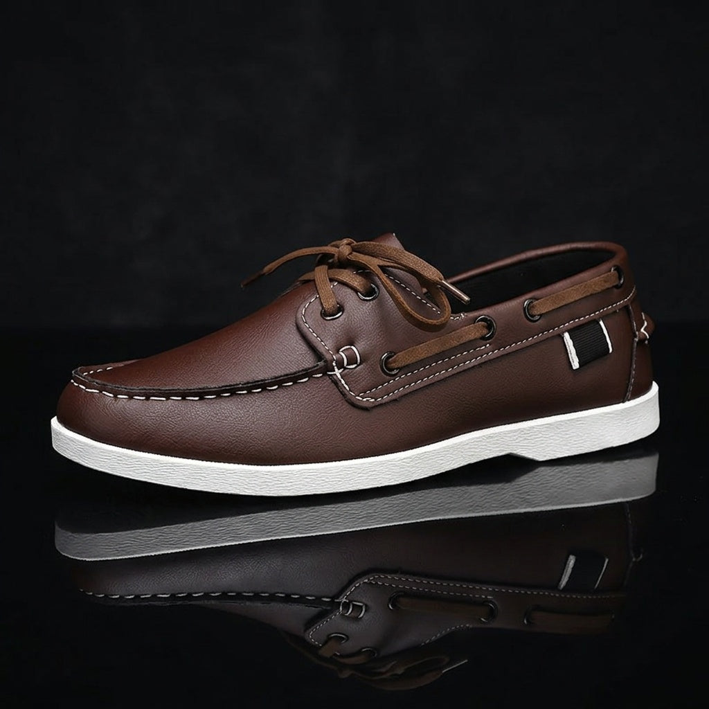 Men's Casual Low-Top Sneakers with PU Upper - All Season
