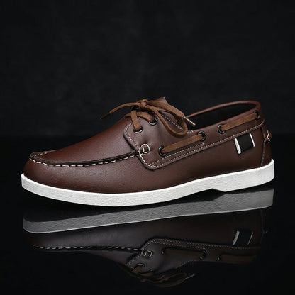Men's Casual Low-Top Sneakers with PU Upper - All Season