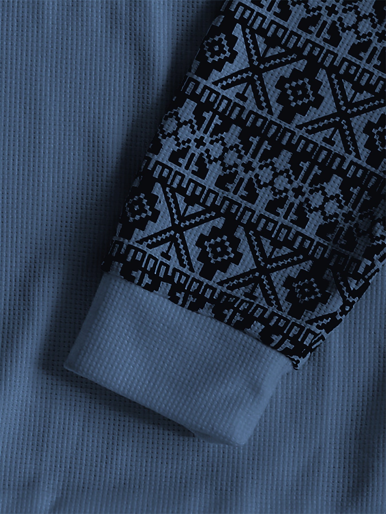 Men'S Long-Sleeve T-Shirt in a Heavy Waffle Knit for Autumn, Perfect for Casual Wear