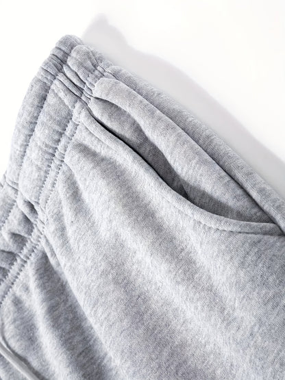 Men'S Boston Print Hoodie And Sweatpants Set - Casual Long Sleeve, Slight Stretch Fabric, Pockets, Suitable for Autumn And Winter, Sportswear, Casual Attire | Hoodie | Sport Pants with Pockets, Everyday Wear