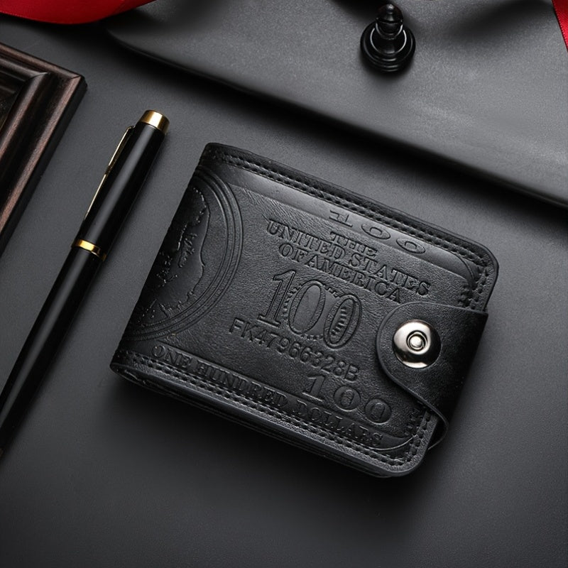 The Latest Upgraded Men'S Synthetic Faux Leather Wallet for 2025 Comes with a Credit Card Holder And a Photo Compartment. Its Elegant Design Is Perfect for Everyday Use, Featuring a Durable Denim Lining. This Unique Wallet, w