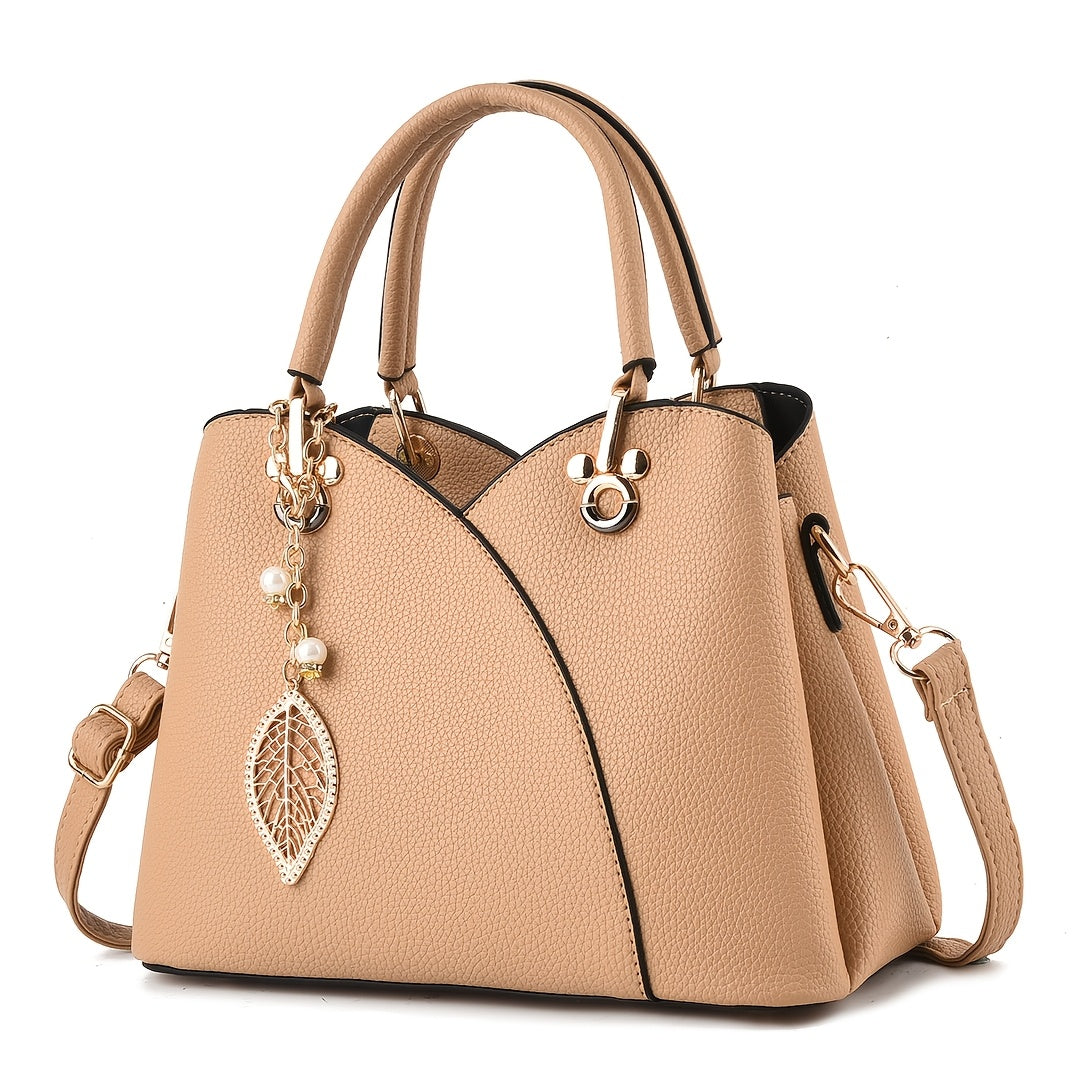 Fashionable Handbag for Women - Elegant Tote with Zipper Closure and Polyester Lining