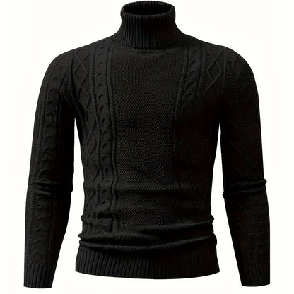 2024 New Cross-Border Men'S Plaid Knit Pullover Sweater (Men'S Warm Top)