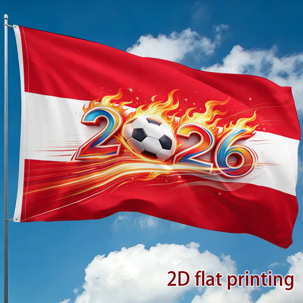 Austria 2026 Football Fan Flag 2D Flat Printed Polyester