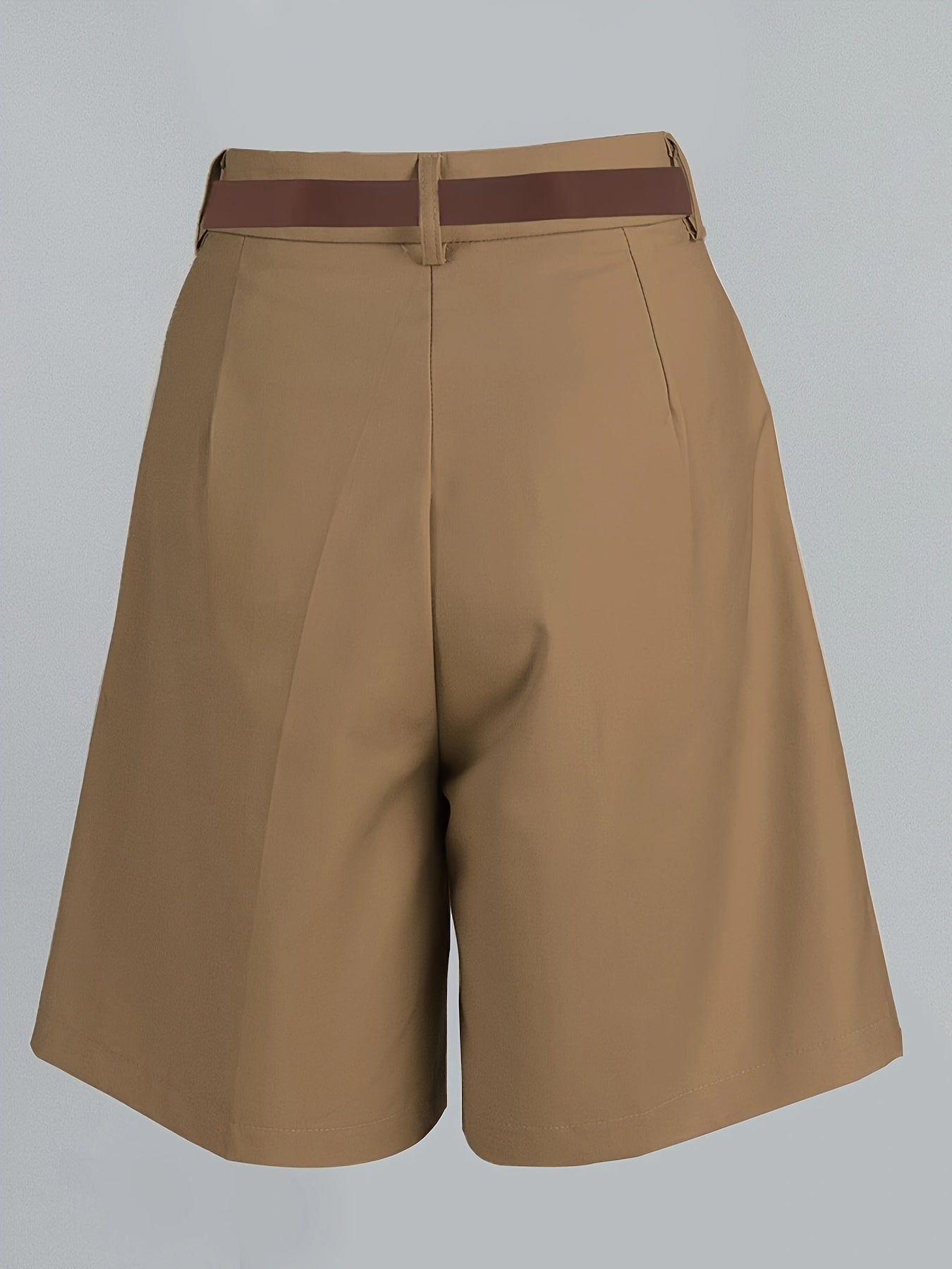 Loose-Fit Straight-Leg Casual Summer Shorts with Belt