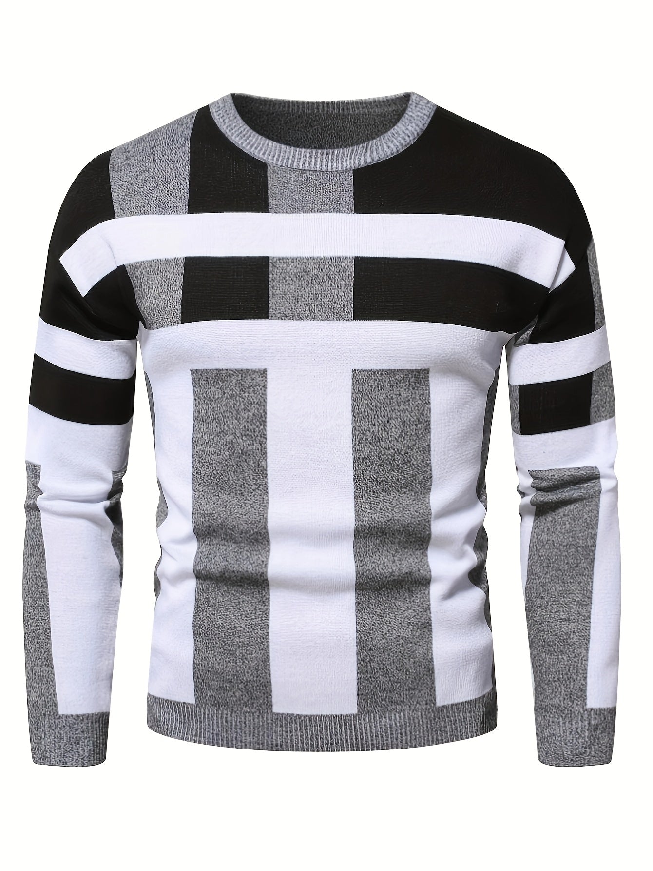 New Cross-Border Autumn And Winter Men'S Stylish Jacquard Sweater, Casual Pullover