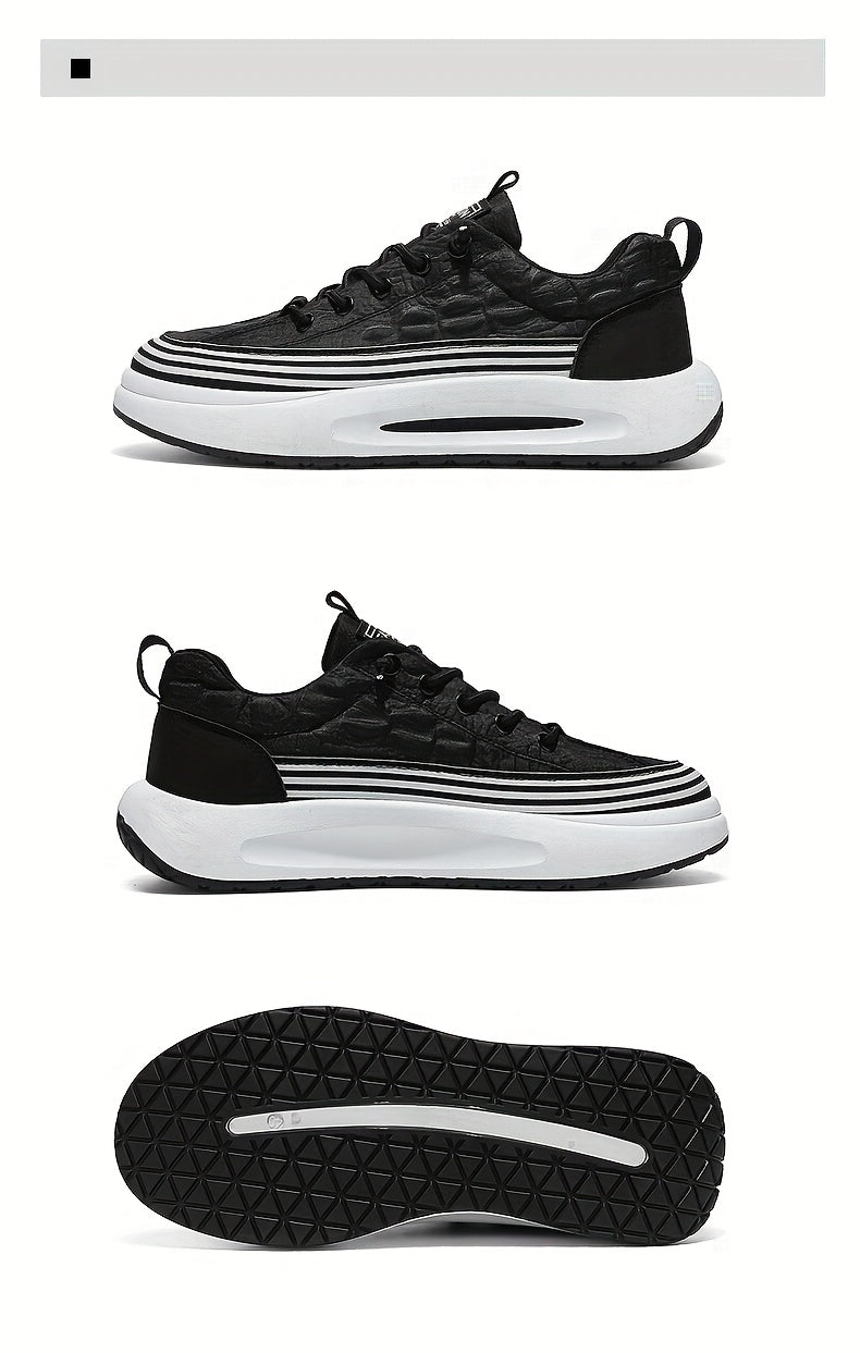 Men's Slip-On Casual Sneakers - Breathable Comfortable Low-Top Shoes with Elastic Panels, PU Upper  PVC Sole for Outdoor Hiking, Running, Daily Wear - All-Season Versatile Streetwear, Hiking Street Shoes, Modern Street Shoes