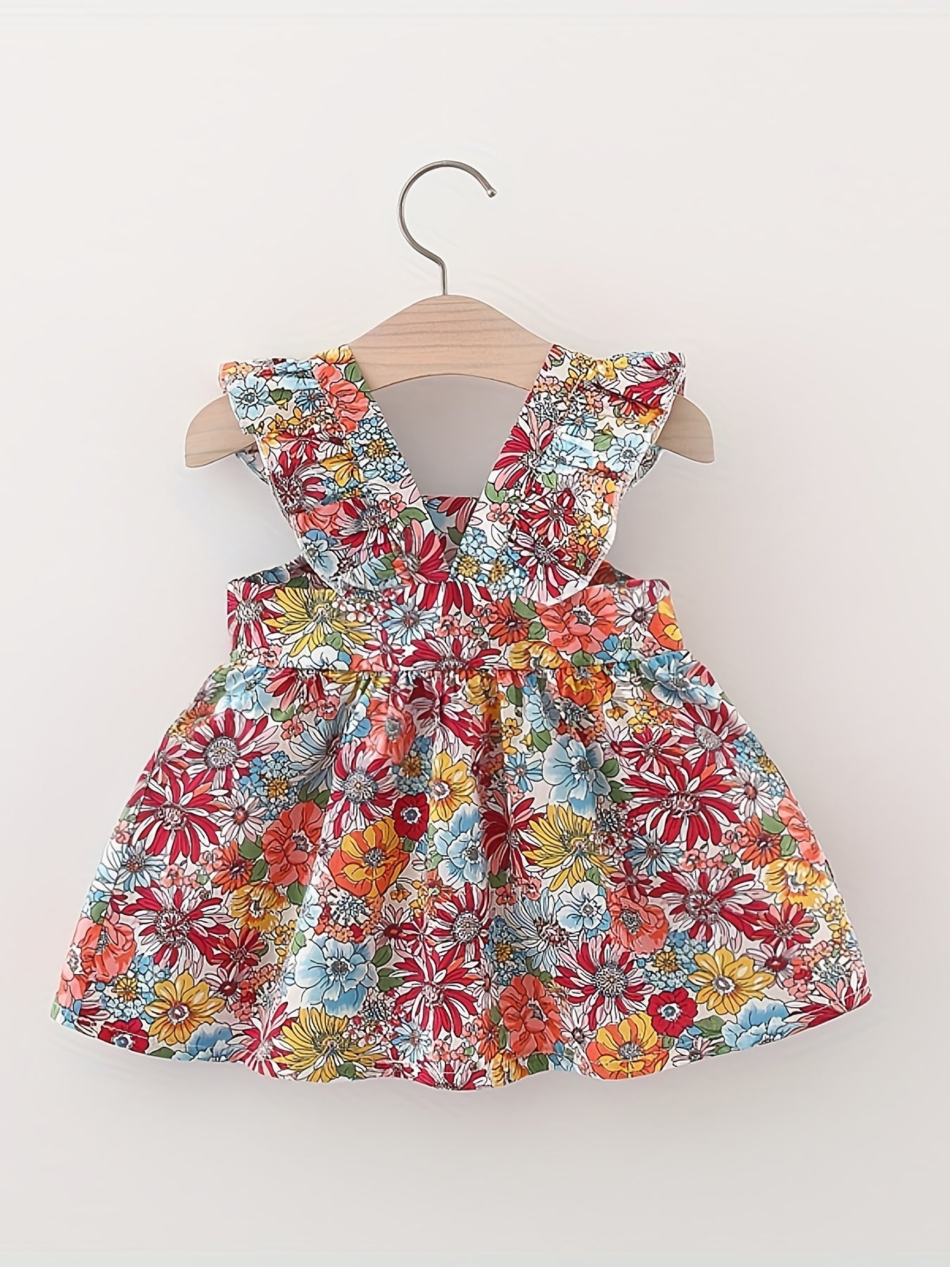 Vintage Floral Sleeveless Baby Girl Dress and Bag Set 0-3 Years