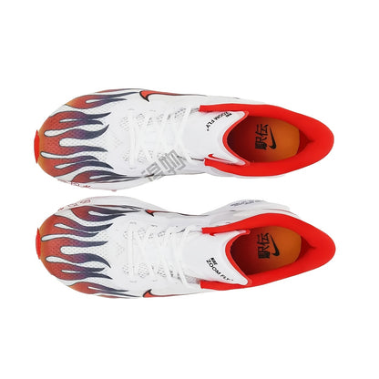 Nike Zoom Fly 6 Running Shoes - Lightweight Cushioned Athletic Sneakers with Zoom Air Technology, Low-Top Training Shoes for Men  Women, All-Season Gym, Marathon, Casual Attire - White/Red Colorway (HQ3498-100), Sneakers, Ma