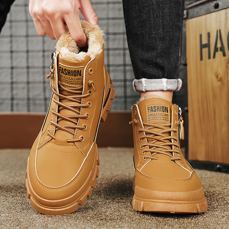 Men'S Stylish Fleece-Lined Snow Boots