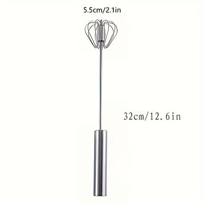 Hand Whisk, Semi-automatic Whisk, Stainless Steel Whisk, For Household Mixing Mixer Press Mixer Household Milk Foam Maker Baking Tools for restaurant/food truck/bakery