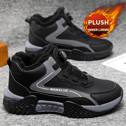 Men's Plus Size Winter Chukka Boots - Warm Outdoor Hiking Shoes