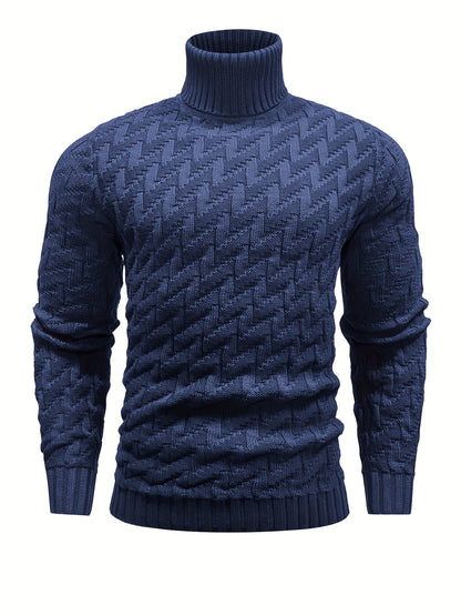 Autumn/Winter New High-neck Knitted Pullover, Trendy and Versatile, Perfect for Casual and Business Occasions