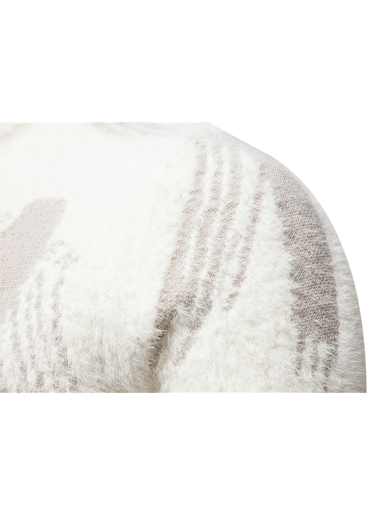 Men'S Casual Sweater | Crew Neck, Medium Stretch, Alphabet Jacquard Pattern, Perfect for Fall/Winter