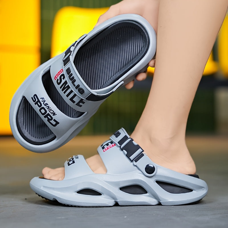 Men's Lightweight Breathable Summer Slippers with Non-Slip Sole