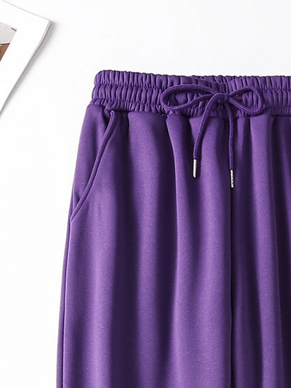 Women's winter clothing Santa Claus printed Women's velvet hooded sweater set