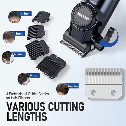 WEEME Men's Hair Clipper with Limit Comb - Professional -Suitable (Clipper Compatible) Hair Cutting for Shaving, Body Grooming & DIY Hairstyles - & Portable Barber-Grade Clipper for Men (Golden, Green, Black)