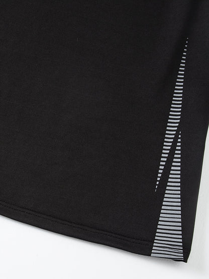 2pcs Summer New Lightning Print Sports Suit Men's Short Sleeve Shorts Outdoor Fitness Breathable Quick-Dry Loose Running Outfit Set