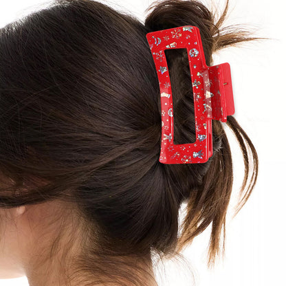 8pcs Set Sparkling Snowflake & Christmas Hair Clips and Scrunchies Bundle - Red/Green/Black/Golden Winter Hair with Elastic Bands, Holiday Party Favors for Women &, Gift Set (Snowflake Patterns, Bows, Bell Designs)