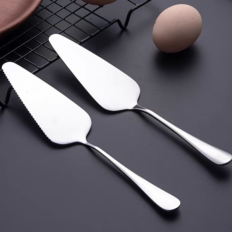 1pc Stainless Steel Cake & Pizza Server - Triangle Shovel for Desserts, Baking, Tiramisu Slicing, Durable Kitchen Tool, Non-Electric, Food Supply Equipment, Ideal for Home Baking / Professional Chefs / Culinary Enthusiasts