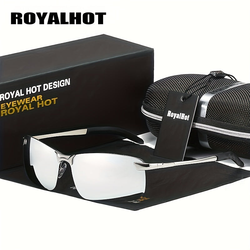 Men's Polarized Reflective Metal Alloy Driving Glasses