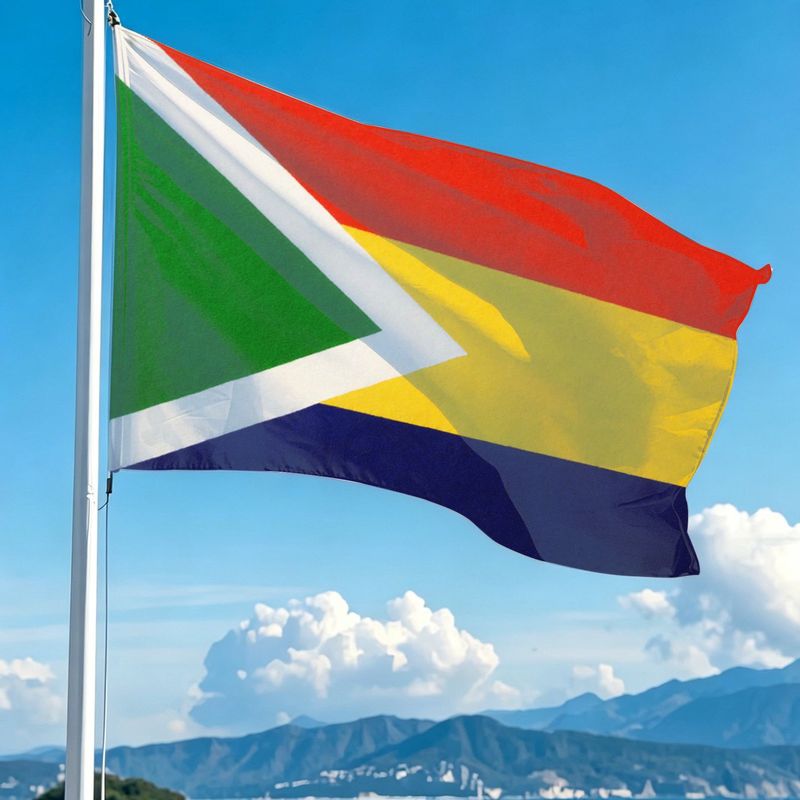 South African Flag in Multiple Sizes - Polyester, Vibrant Design