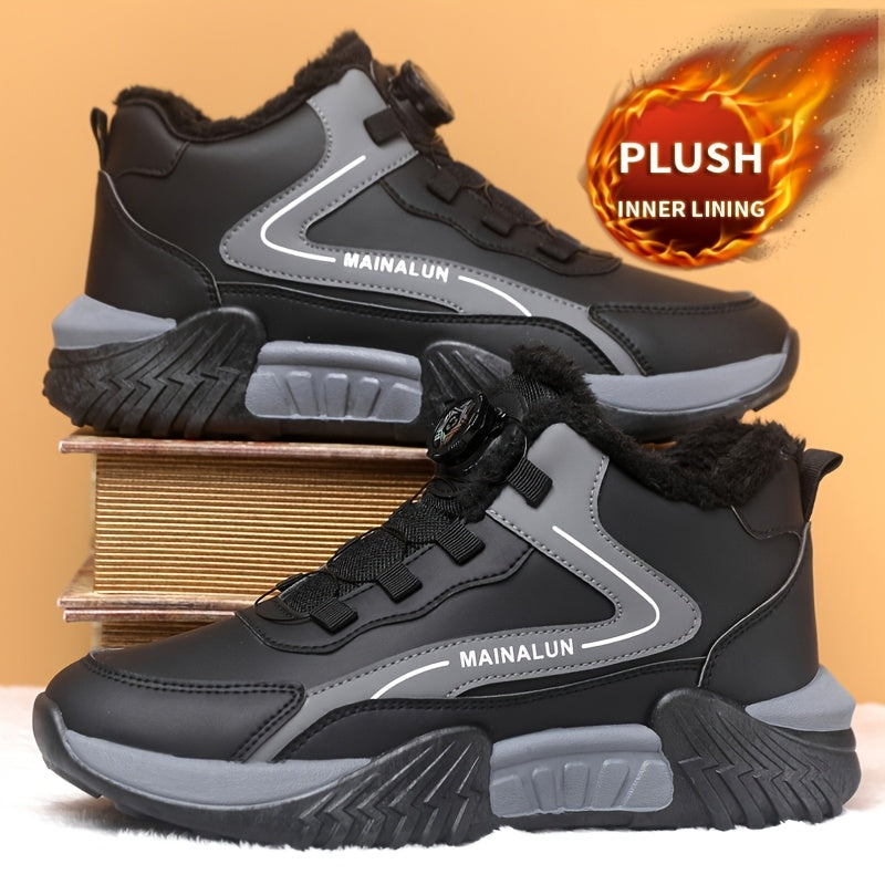 Men's Plus Size Winter Chukka Boots - Warm Outdoor Hiking Shoes