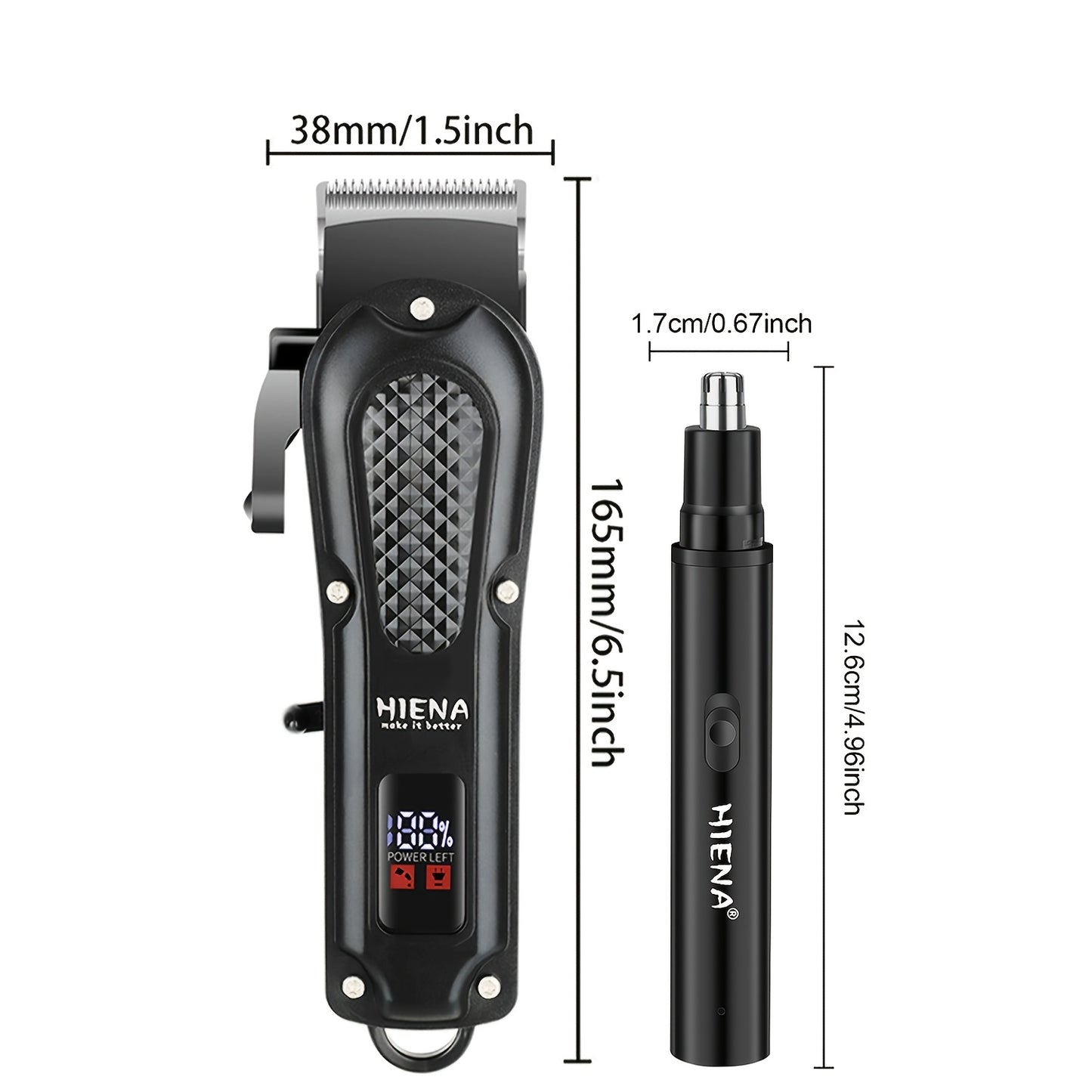 Men'S Professional Electric Digital Hair Clipper | Cordless USB Interface, ABS Plastic Body, Rechargeable Battery, Includes Limit Comb, Ideal for Father'S Day and Holiday Gifts