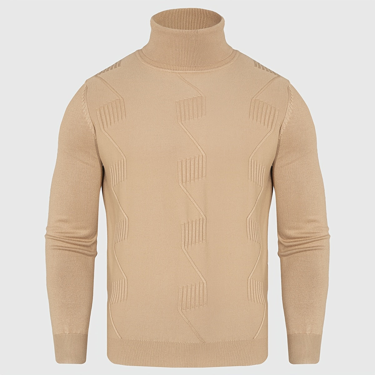 Men's Autumn/Winter High-Neck Sweater, Men's Winter High-Neck Pullover Knit Sweater, Men's Winter Clothing, Men's Sweater, Christmas Sweater, Men's Christmas Sweater, Winter Men's Apparel, New Year's Apparel, Men's Christmas