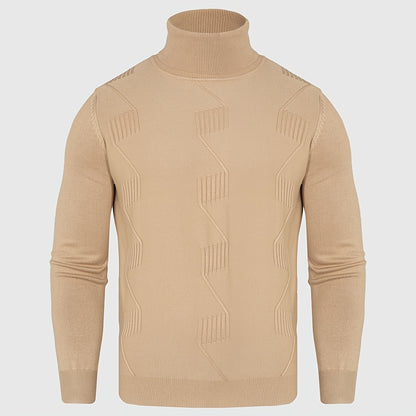 Men's Autumn/Winter High-Neck Sweater, Men's Winter High-Neck Pullover Knit Sweater, Men's Winter Clothing, Men's Sweater, Christmas Sweater, Men's Christmas Sweater, Winter Men's Apparel, New Year's Apparel, Men's Christmas