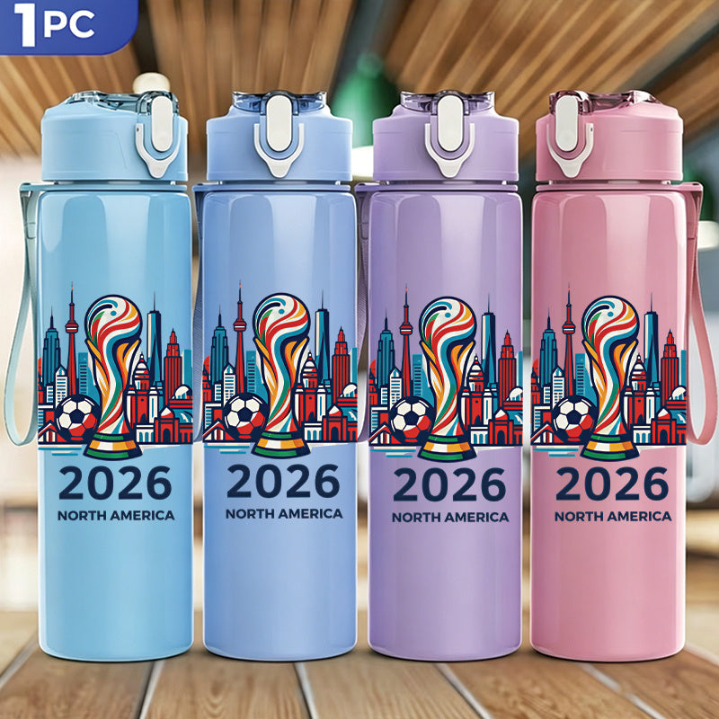 FIFA World Cup Water Bottle 750ml Portable Leak-Proof Cup