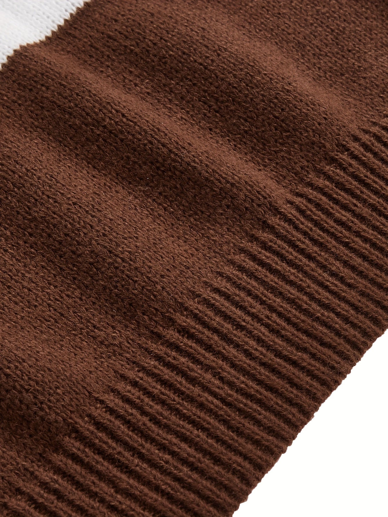 Men'S High-Neck Striped Knit Sweater, Stylish Color-Blocked Pullover for Spring And Autumn - ayq