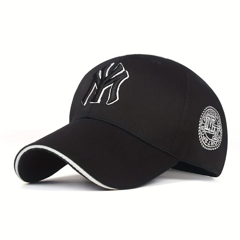YM Embroidered Unisex Sun Hats, Sandwich Sports Caps, Trendy Youth Duckbill Hats, Wholesale New Baseball Caps, Streetwear Embroidered Designs.