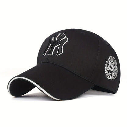 YM Embroidered Unisex Sun Hats, Sandwich Sports Caps, Trendy Youth Duckbill Hats, Wholesale New Baseball Caps, Streetwear Embroidered Designs.