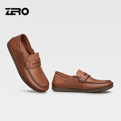 Men's Premium Washed Cowhide Loafers Soft Slip-On Casual Shoes