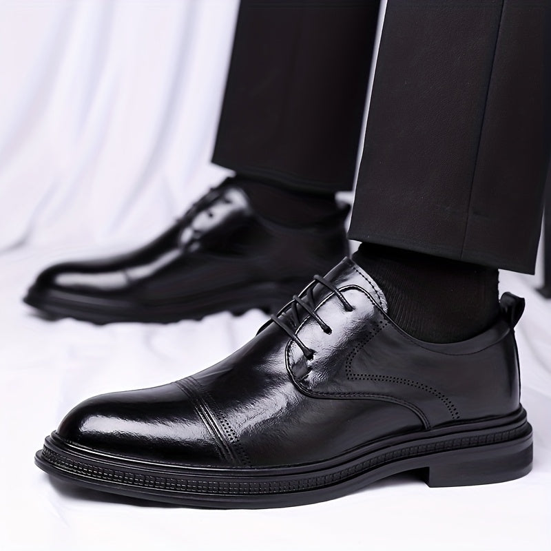 Men's Casual Business Shoes PU Upper Pointed Toe