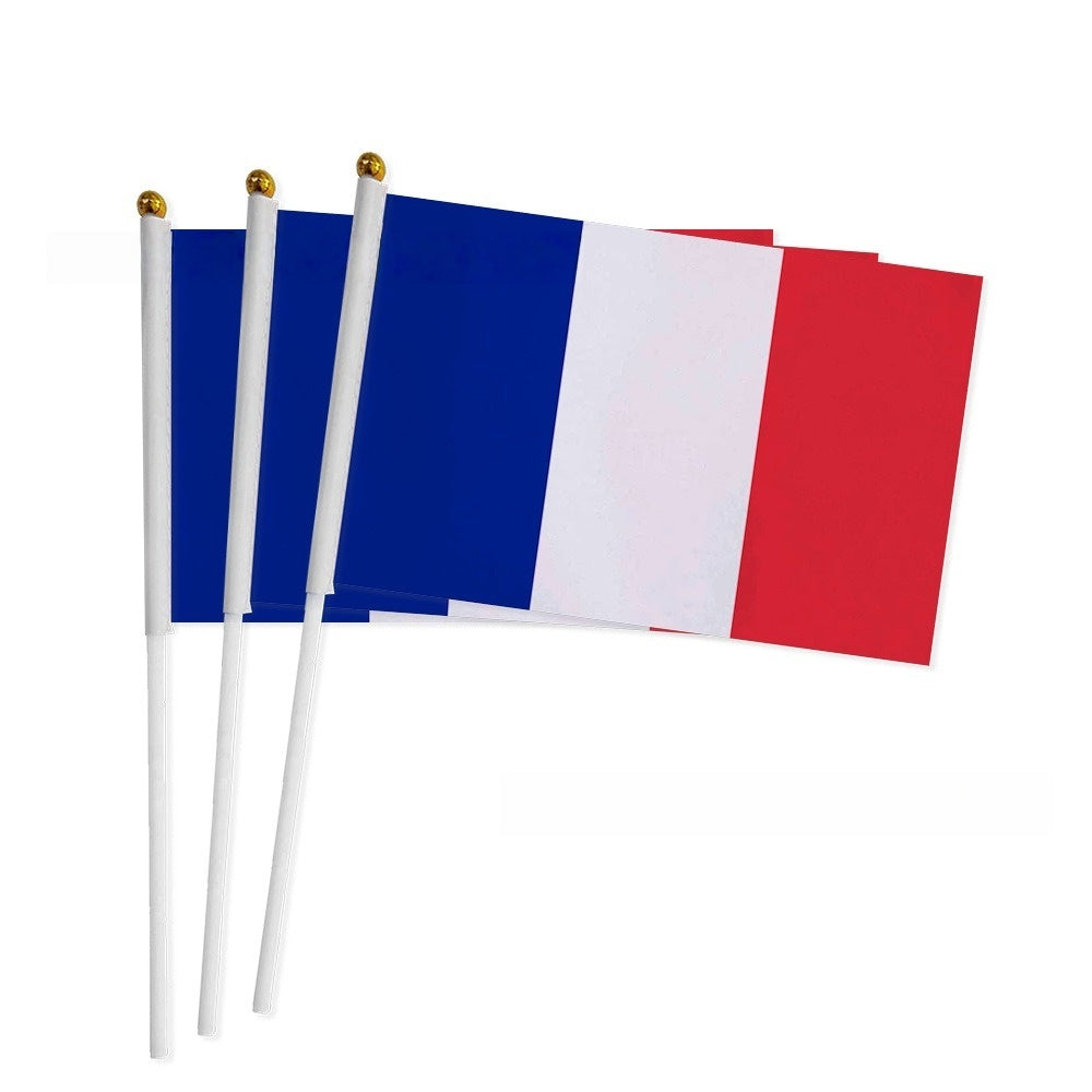 3pcs Portable Hand-Waving Flags for Sports Fans and Events