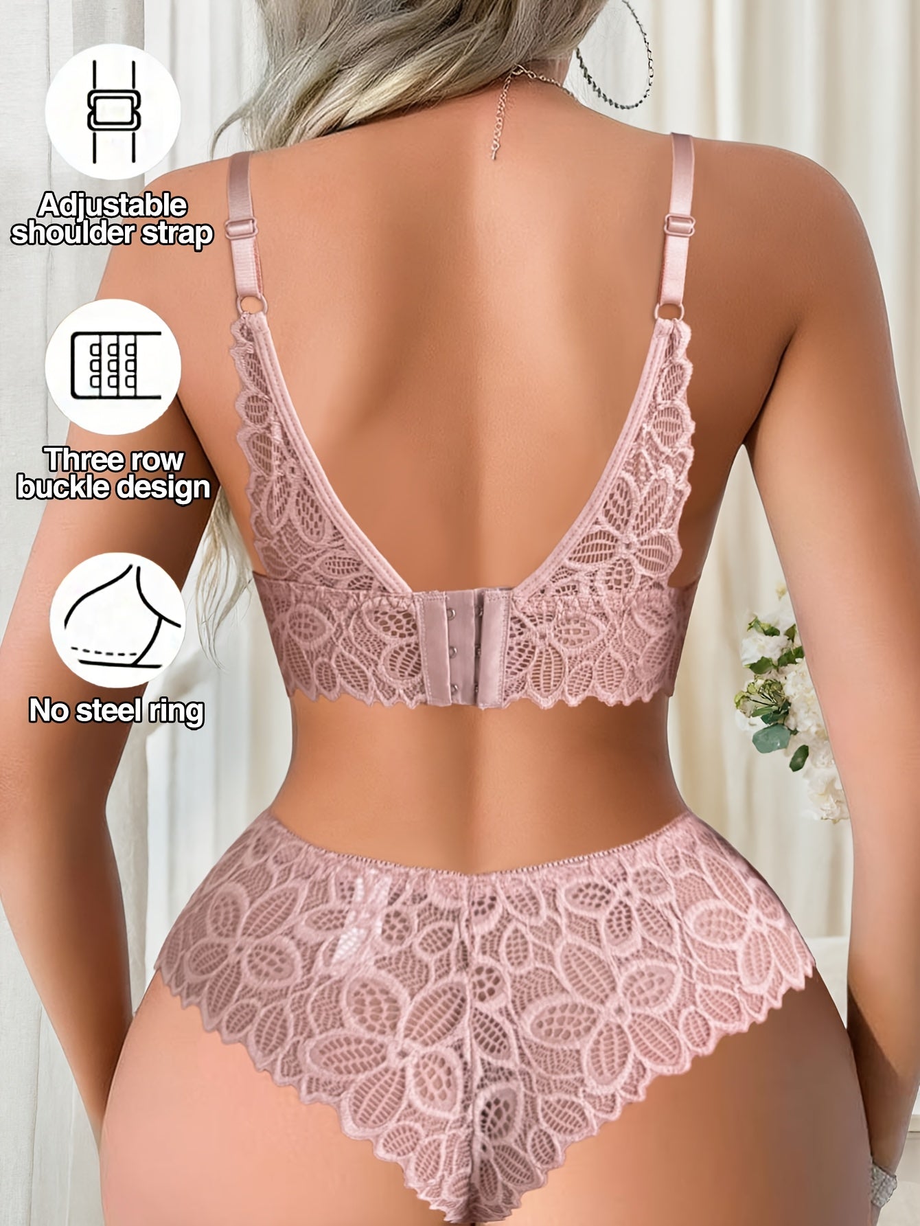 Sexy Lace Bra and Panties Set for Women, Comfortable & Breathable