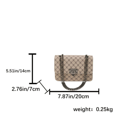 Women'S Fashion Large-Capacity Shoulder Bag | Crossbody Chain Bag for Middle-Aged Women, Faux Leather, Geometric Pattern, Multiple Colors, Buckle Closure | Care Instructions: Do not wash, Paint: Yes, Lining: Faux Leather