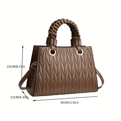 The New Stylish Handbag Is a Spacious Mom Bag, Perfect for Shoulder Or Crossbody Wear, Trendy for 2025, And Exudes a Sense of High Fashion.