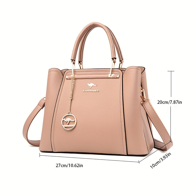 Women’s Lightweight Black Handbag with Detachable Strap