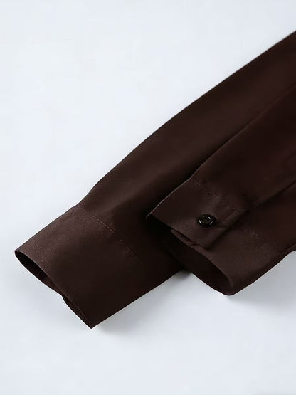Men's Casual Long Sleeve Business Shirt for Spring and Fall