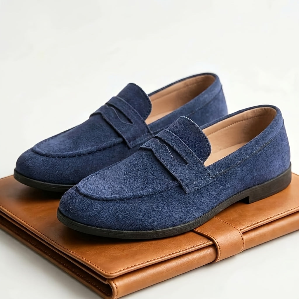 Men's Minimalist Oxford Slip-On Shoes for Business & Casual